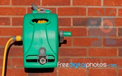 Garden Hose Reel Kit Stock Photo