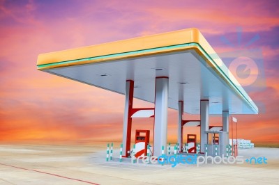Gas Station Stock Photo
