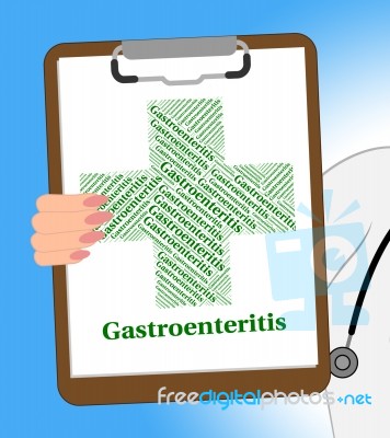 Gastroenteritis Illness Shows Cystic Fibrosis And Ailment Stock Image