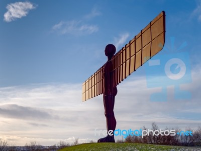 Gateshead, Tyne And Wear/uk - January 19 : View Of The Angel Of Stock Photo