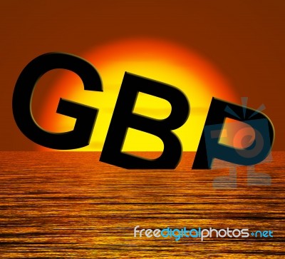 Gbp Sinking In Sea Stock Image