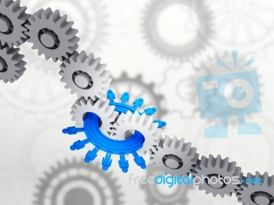 Gear And Team Concept Stock Image