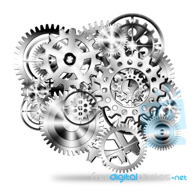 Gears Wheels Design Stock Image