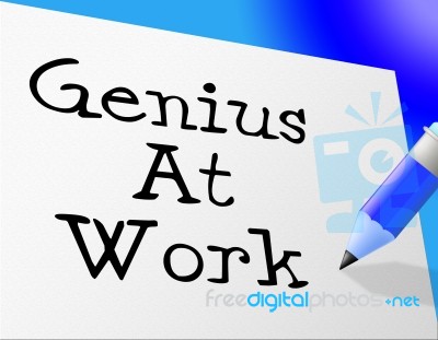 Genius At Work Means Bona Fide And Knowledge Stock Image