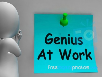 Genius At Work Means Do Not Disturb Stock Image