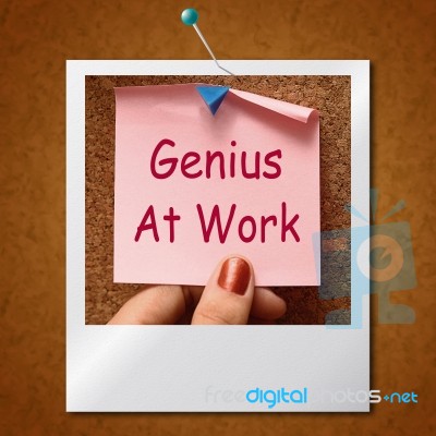 Genius At Work Note Means Do Not Disturb Stock Image