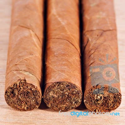 Genuine Cuban Cigars Stock Photo