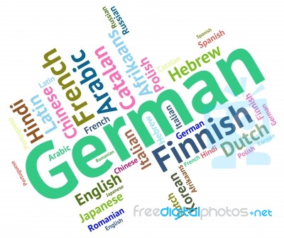 German Language Shows Germany Communication And Words Stock Image