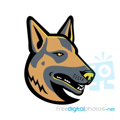 German Shepherd Dog Mascot Stock Image