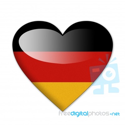 Germany Flag In Heart Shape Stock Image