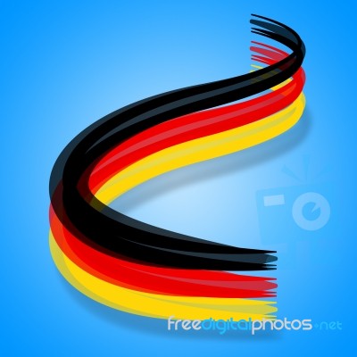Germany Flag Indicates Patriot National And Deutch Stock Image