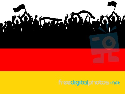 Germany Flag Represents Empty Space And Country Stock Image