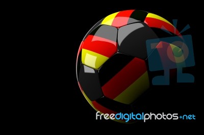 Germany Soccer Ball On Dark Background Stock Image