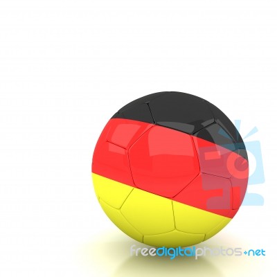 Germany Soccer Ball On White Background Stock Image