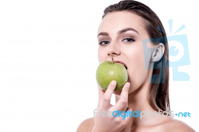 Get Me A Pic With The Apple ! Stock Photo