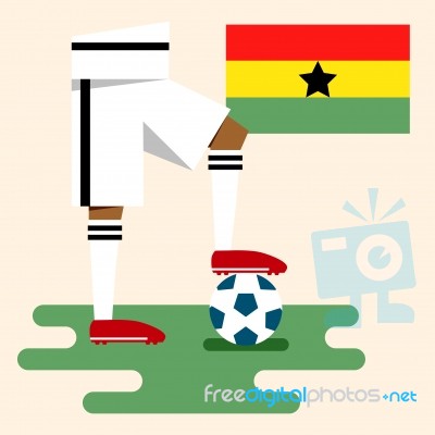 Ghana National Soccer Kits Stock Image