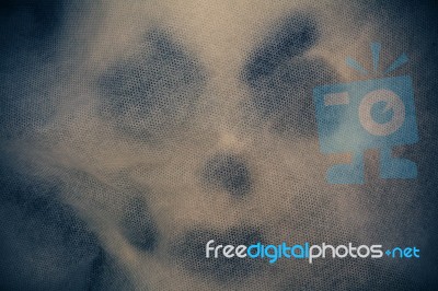 Ghost Mask With Horror Stock Photo