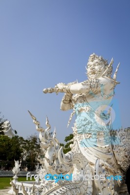 Giant - Wat Rong Khun Stock Photo