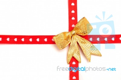 Gift Box Ribbon Stock Photo