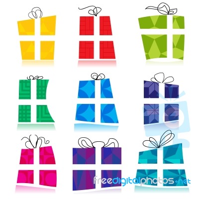 Gift Icons Stock Image