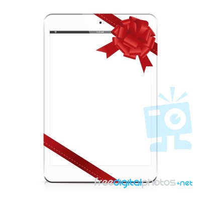 Gift Tablet White Stock Image