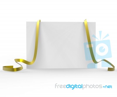 Gift Tag Shows Empty Space And Card Stock Image