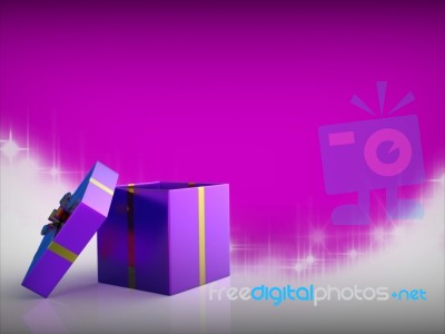 Giftbox Copyspace Indicates Merry Christmas And Blank Stock Image