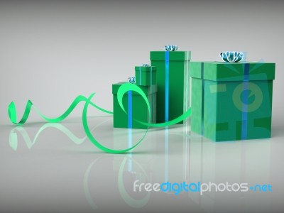 Giftboxes Celebration Indicates Gift-box Occasion And Joy Stock Image