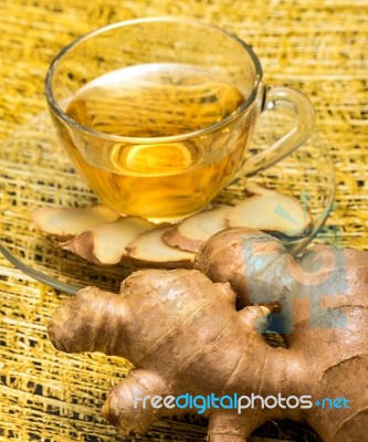 Ginger Tea Indicates Restaurant Restaurants And Refreshment Stock Photo