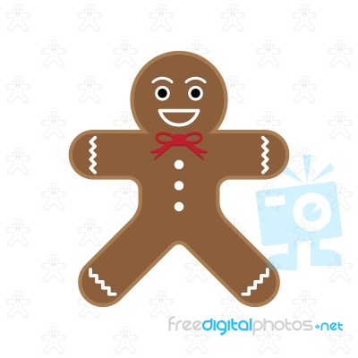 Gingerbread Man  Illustration Stock Image