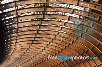 Girder Station Roof Stock Photo