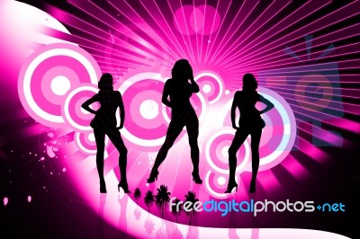 Girls Dancing At A Club Stock Image
