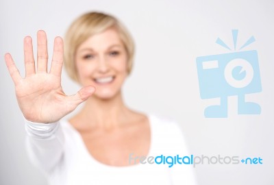 Give Me High Five Gesture Stock Photo