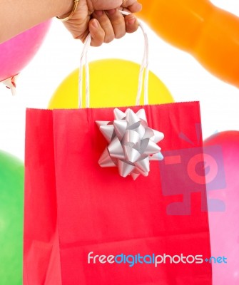 Giving Gift For Birthday Stock Photo
