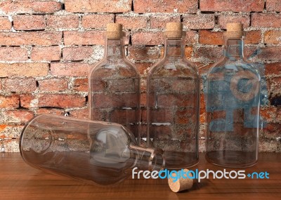 Glass Bottles Stock Image