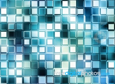 Glass Mosaic Cubes Stock Image