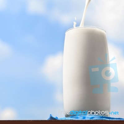 Glass Of Milk Stock Photo
