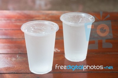 Glass Of Water On Wooden Table Stock Photo Glass Of Water On Wooden Table Stock Photo