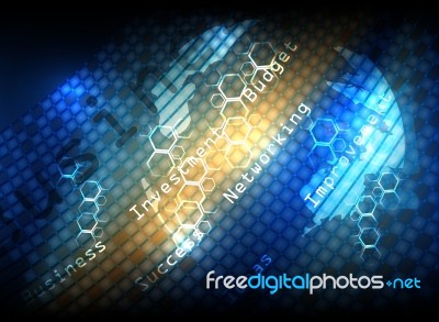 Glitter Digital Business Concepts Stock Image