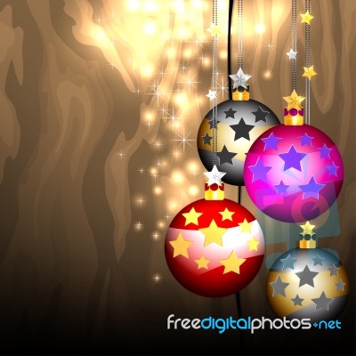 Glittering Christmas Balls Stock Image