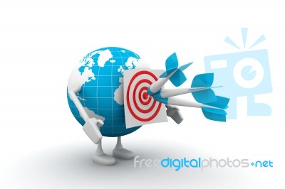 Global And Dart For Business Concept Stock Image