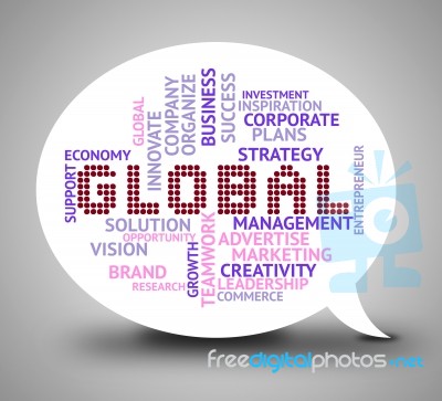 Global Bubble Means World Globalisation 3d Illustration Stock Image