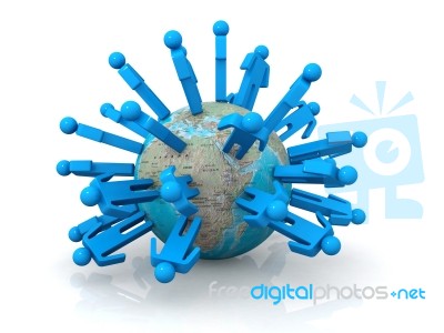 Global Business Network Stock Image