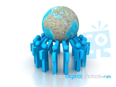 Global Business Network Stock Image
