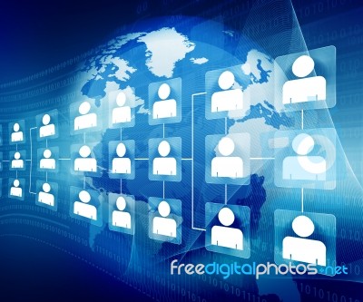 Global Business Network Stock Image