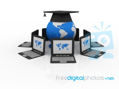 Global Computer Education Stock Image