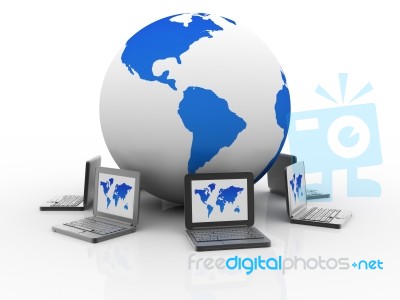 Global Computer Network Stock Image