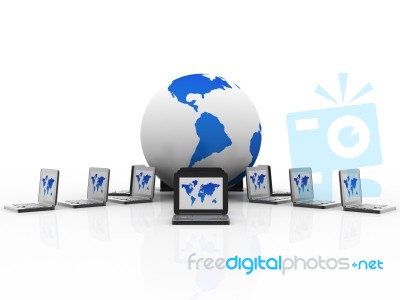 Global Computer Network Stock Image