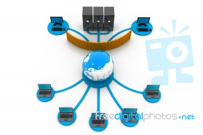 Global Computer Network Stock Image