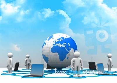 Global Computer Network Stock Image